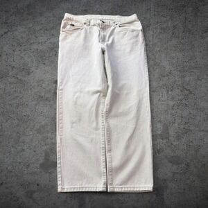 Vintage 1980's Lee Cream Straight Leg Jeans Size 40 Western Rodeo Workwear
